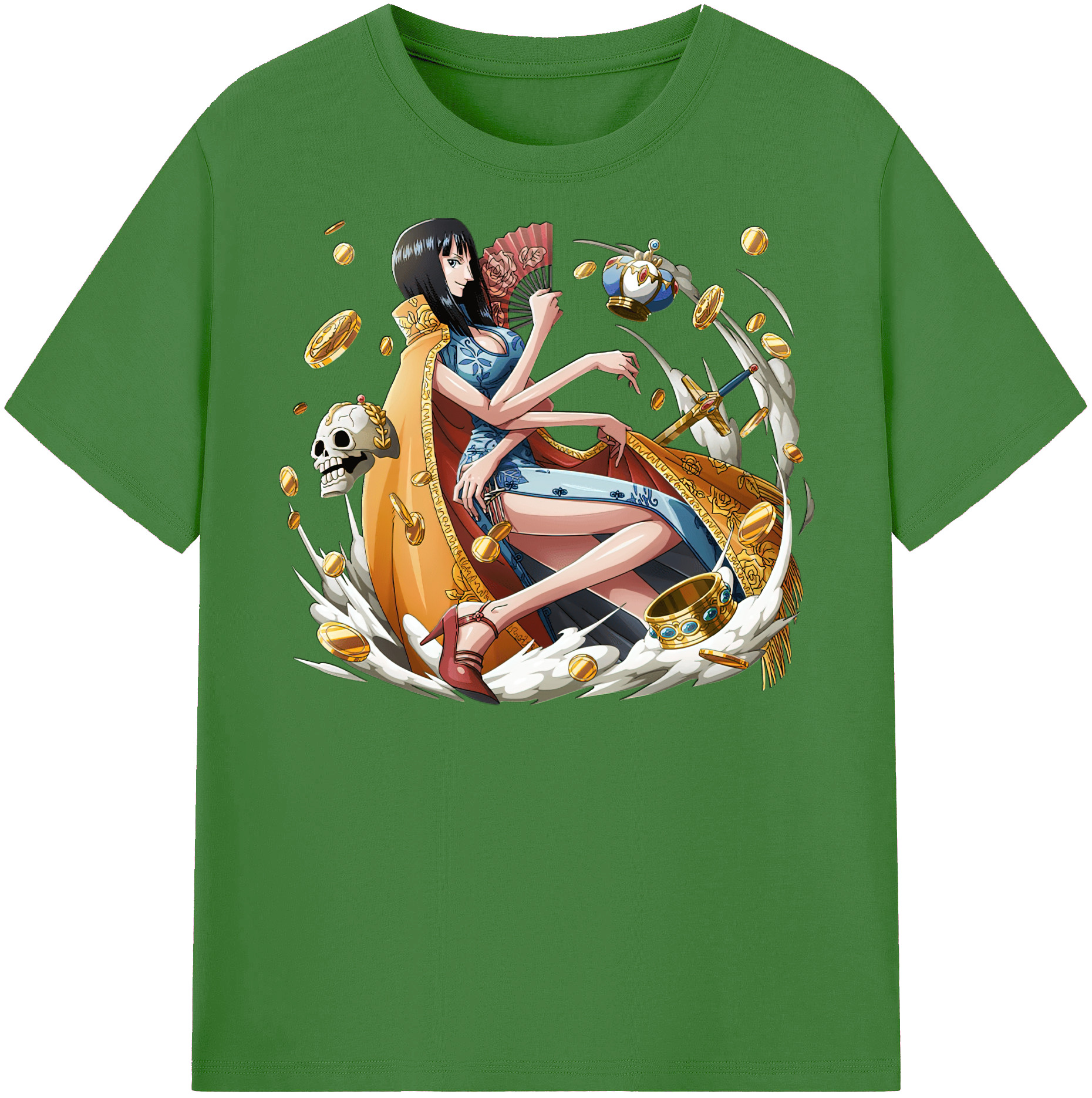 ワンピース ニコ・ロビン ONE PIECE Nico Robin レディースカジュアルプリントTシャツ（綿100％）
